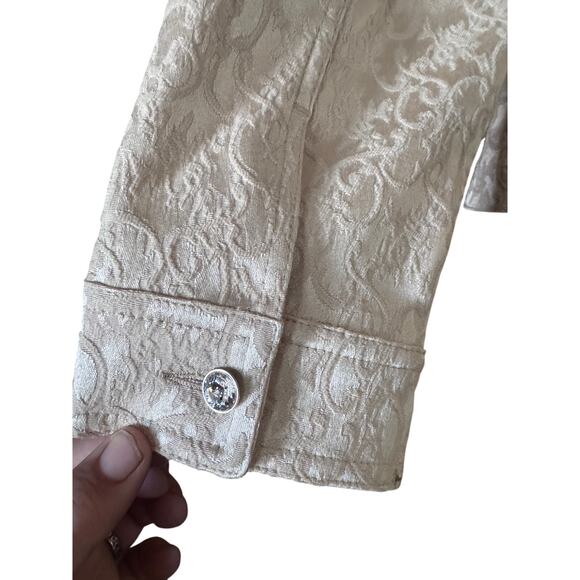 Christine Alexander L VTG Swarovski Crysta Jacket Glam 90s Y2K Bling tapestry - Picture 11 of 11